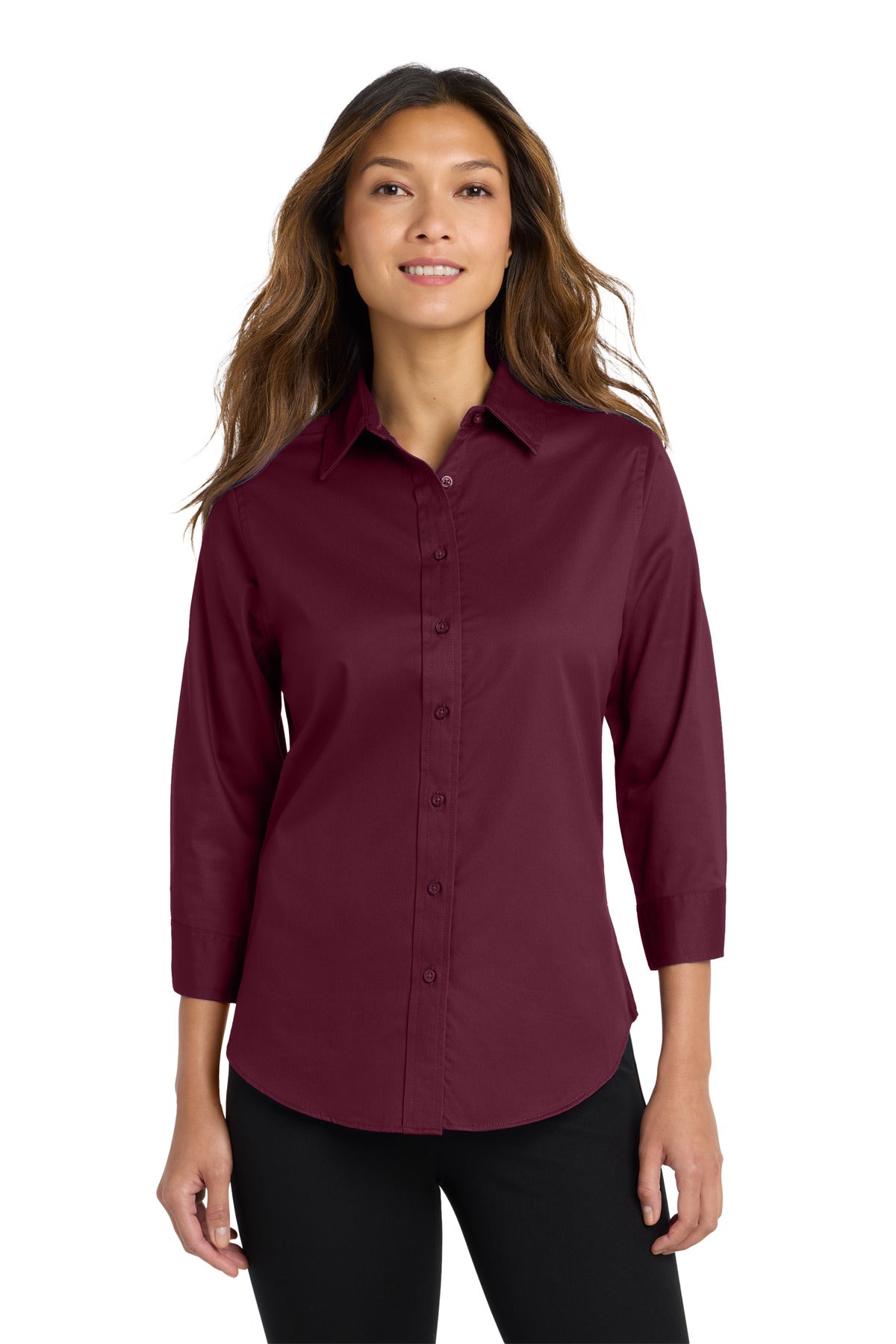 Port Authority® Women's 3/4-Sleeve Easy Care Shirt. L612