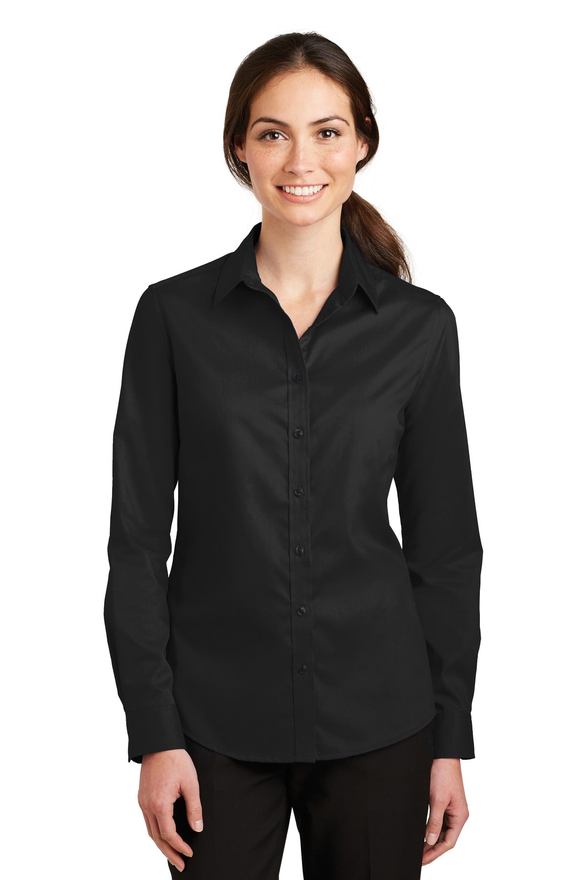 Port Authority® Women's SuperPro™ Twill Shirt. L663