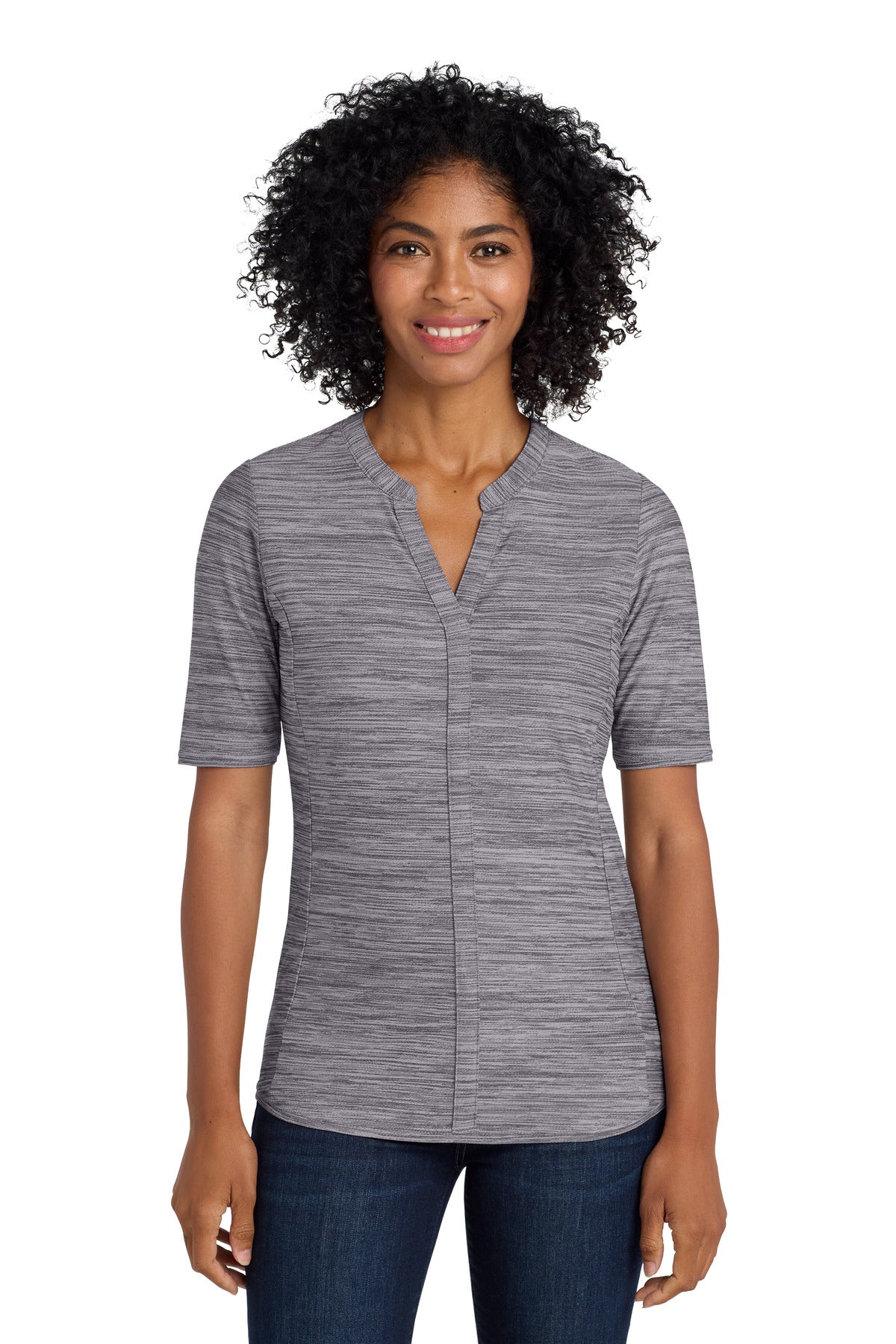 Port Authority ® Women's Stretch Heather Open Neck Top  LK583