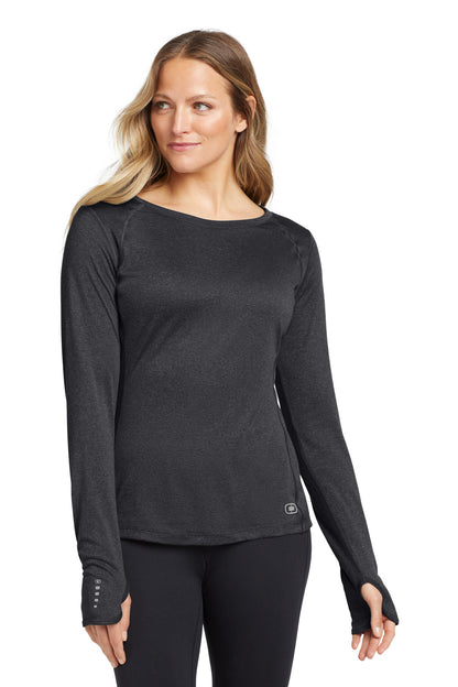OGIO® Women's Long Sleeve Pulse Crew. LOE321