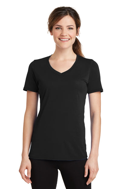 Port & Co™ Women's Performance Blend V-Neck Tee. LPC381V