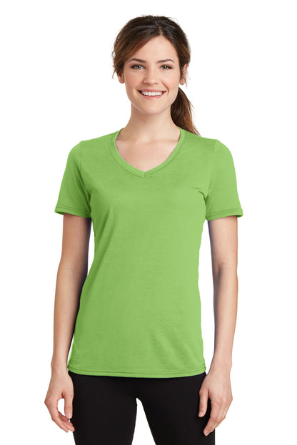 Port & Co™ Women's Performance Blend V-Neck Tee. LPC381V