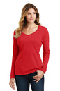 Port & Co™ Women's Long Sleeve Fan Favorite V-Neck Tee. LPC450VLS