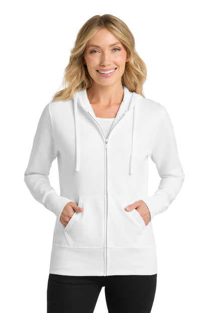 Port & Co™ Women's Core Fleece Full-Zip Hooded Sweatshirt. LPC78ZH