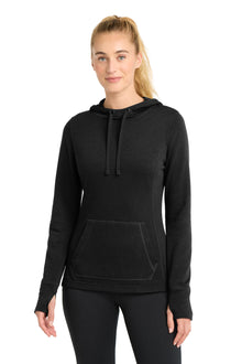 Sport-Tek ® Women's PosiCharge ® Tri-Blend Wicking Fleece Hooded Pullover. LST296
