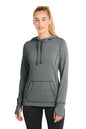 Sport-Tek ® Women's PosiCharge ® Tri-Blend Wicking Fleece Hooded Pullover. LST296