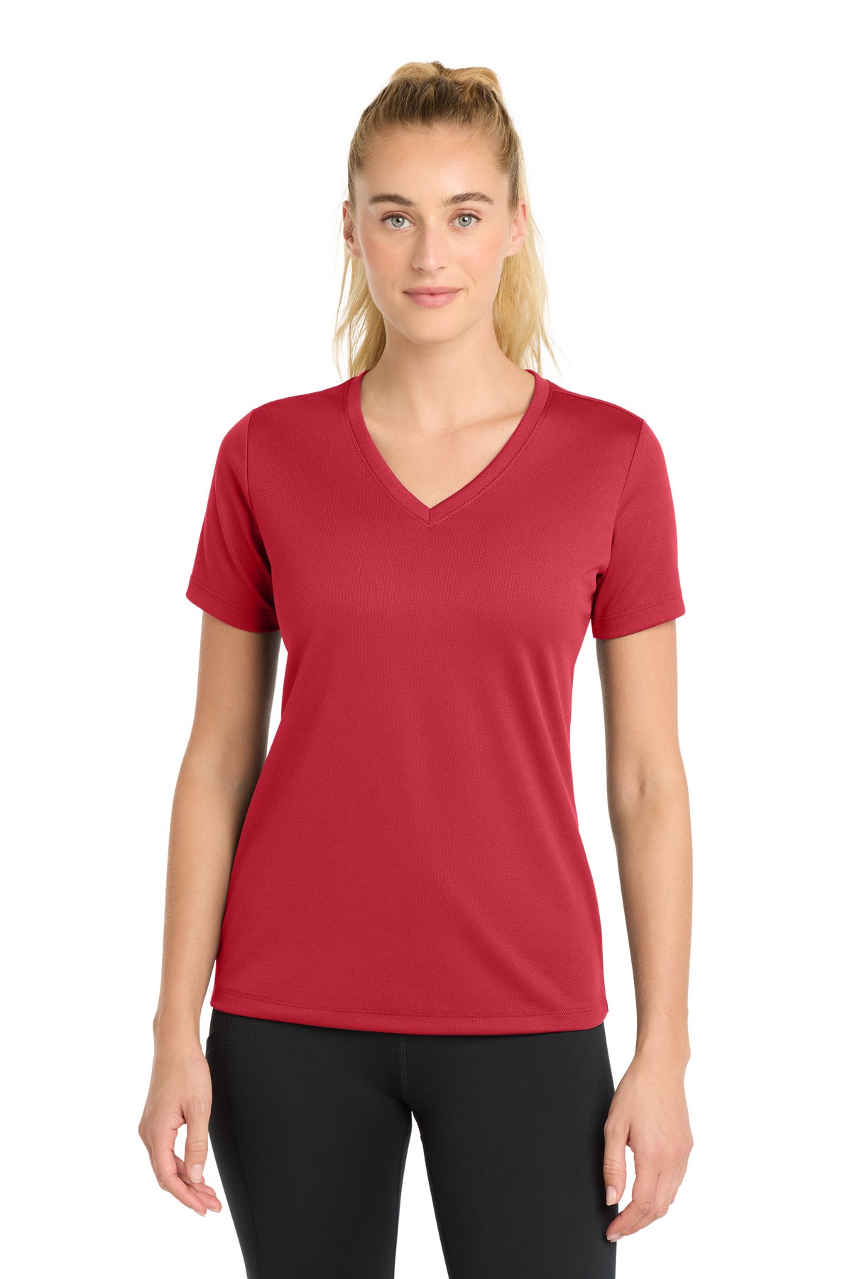 Sport-Tek® Women's PosiCharge® RacerMesh® V-Neck Tee. LST340