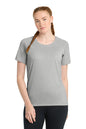Sport-Tek ® Women's PosiCharge ® Tri-Blend Wicking Scoop Neck Raglan Tee. LST400