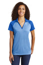 Sport-Tek ® Women's PosiCharge ® RacerMesh ® Raglan Heather Block Polo. LST641