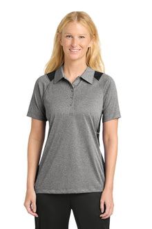 Sport-Tek® Women's Heather Colorblock Contender™ Polo. LST665