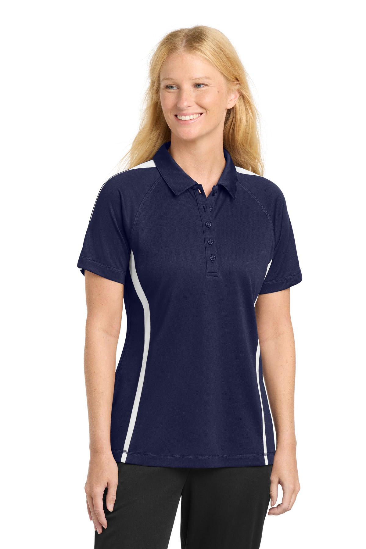 Sport-Tek® Women's PosiCharge® Micro-Mesh Colorblock Polo. LST685