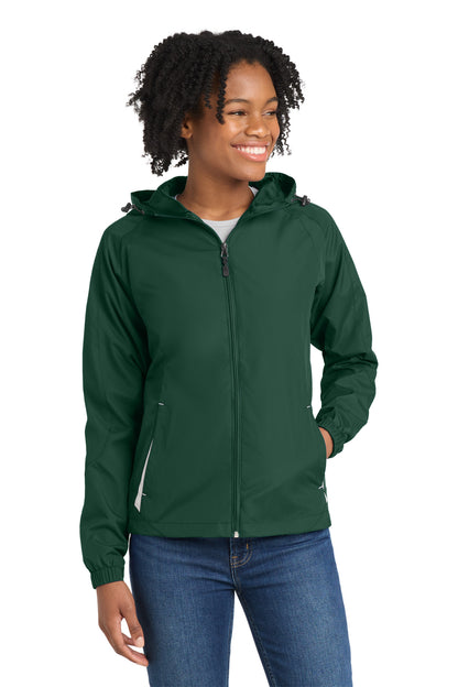 Sport-Tek® Women's Colorblock Hooded Raglan Jacket. LST76