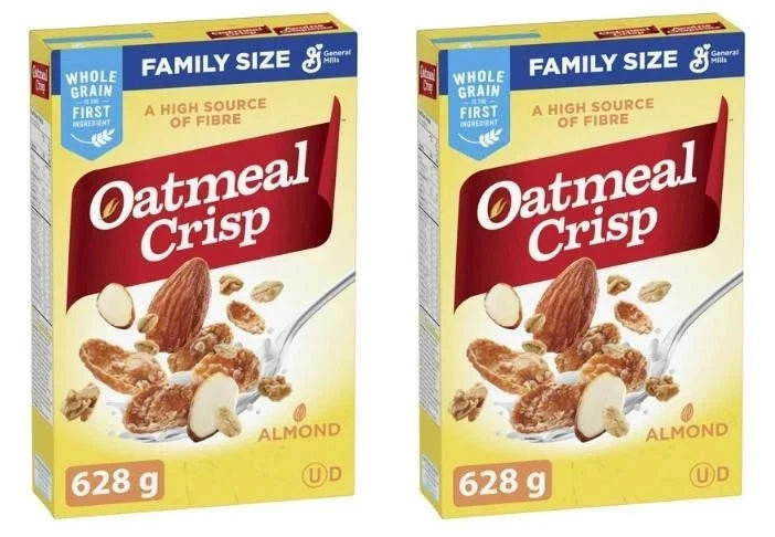 Oatmeal Crisp Almond Breakfast Cereal, Family Size, 628g (2 Pack)