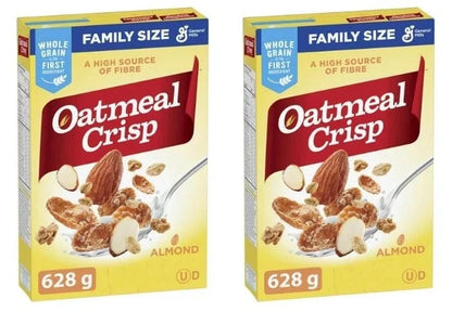 Oatmeal Crisp Almond Breakfast Cereal, Family Size, 628g (2 Pack)