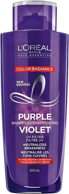 L'Oréal Paris EverPure Sulfate-Free Purple Shampoo for Blonde, Bleached & Silver Hair – Anti-Brass Toning Treatment 200 ML