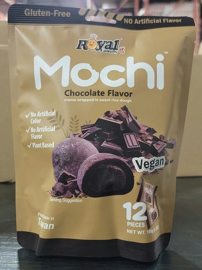 Royal Family Chocolate Mochi - 6.3 oz | Rich & Creamy Japanese Style Rice Cake Snack